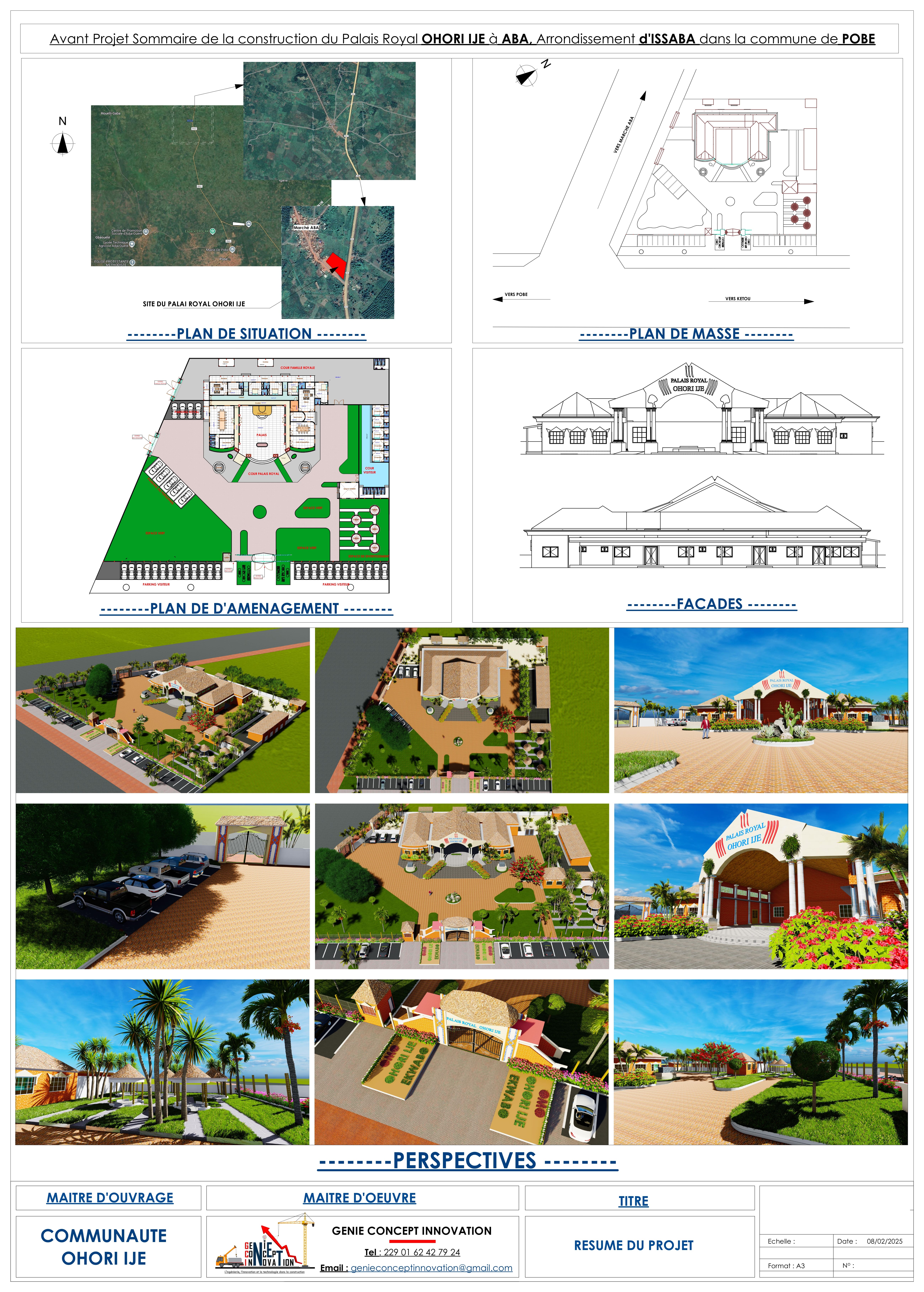 Plan architectural du Palais Royal ỌHỌRI IJÈ